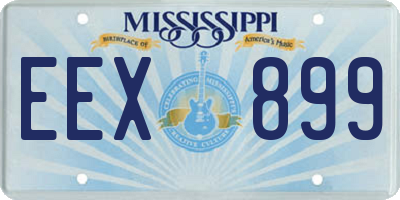 MS license plate EEX899