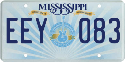 MS license plate EEY083