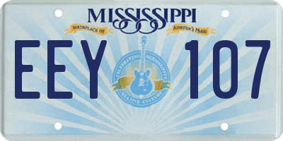 MS license plate EEY107