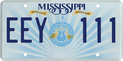 MS license plate EEY111