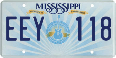 MS license plate EEY118