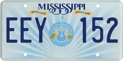 MS license plate EEY152