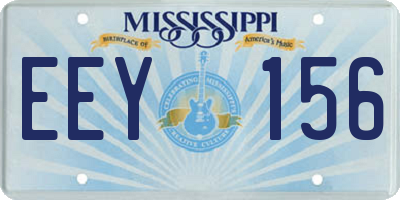 MS license plate EEY156