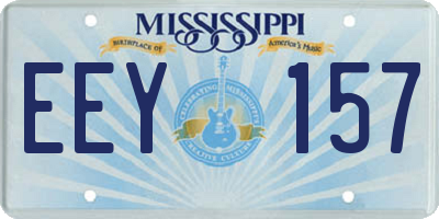 MS license plate EEY157