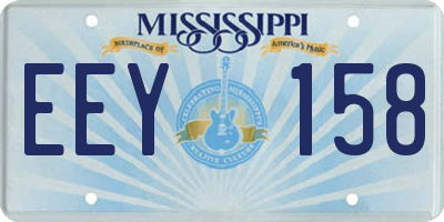 MS license plate EEY158