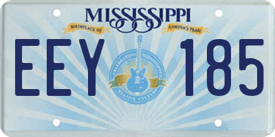 MS license plate EEY185