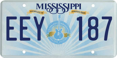 MS license plate EEY187
