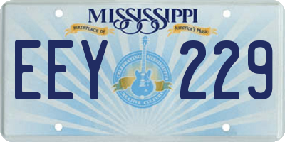 MS license plate EEY229