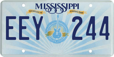 MS license plate EEY244