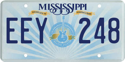 MS license plate EEY248