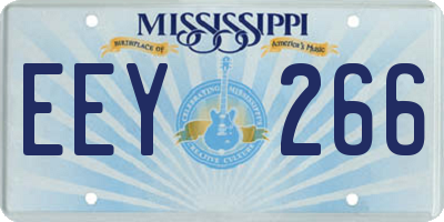 MS license plate EEY266