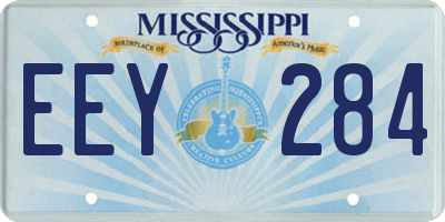 MS license plate EEY284