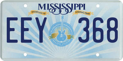 MS license plate EEY368