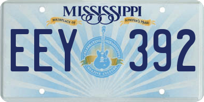 MS license plate EEY392