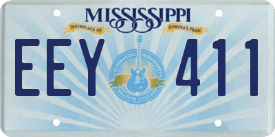 MS license plate EEY411