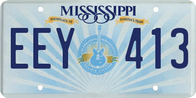 MS license plate EEY413