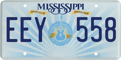 MS license plate EEY558