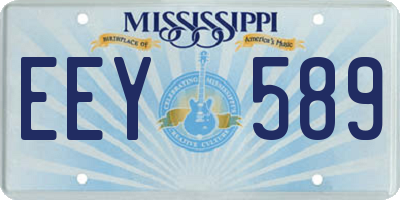 MS license plate EEY589
