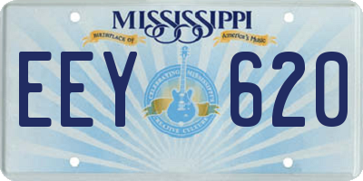 MS license plate EEY620