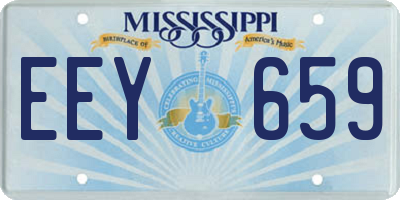 MS license plate EEY659