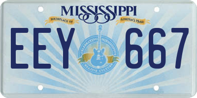 MS license plate EEY667