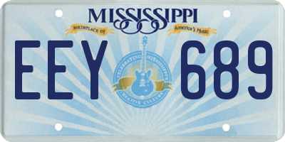 MS license plate EEY689