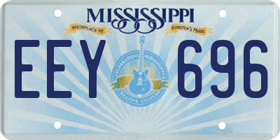 MS license plate EEY696
