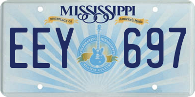 MS license plate EEY697