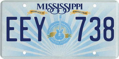 MS license plate EEY738