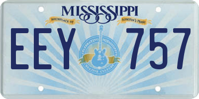 MS license plate EEY757