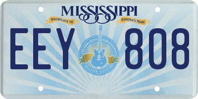 MS license plate EEY808