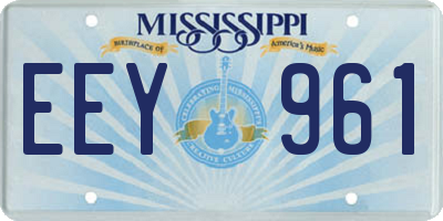MS license plate EEY961