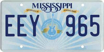 MS license plate EEY965