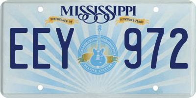MS license plate EEY972