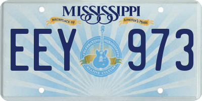 MS license plate EEY973