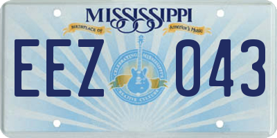 MS license plate EEZ043