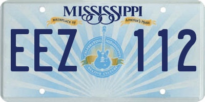 MS license plate EEZ112