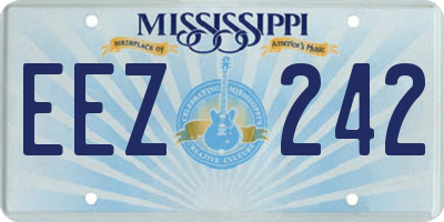 MS license plate EEZ242