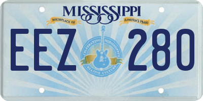 MS license plate EEZ280