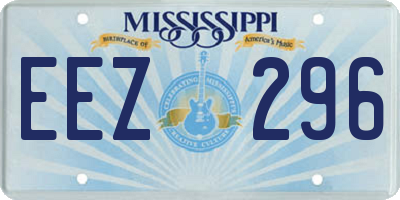 MS license plate EEZ296