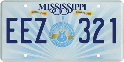 MS license plate EEZ321
