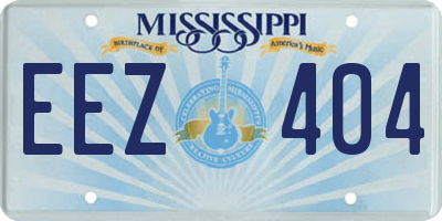 MS license plate EEZ404