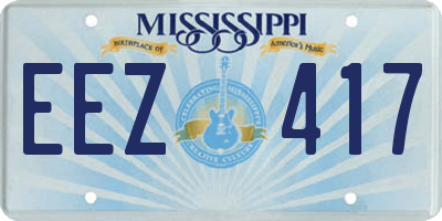 MS license plate EEZ417