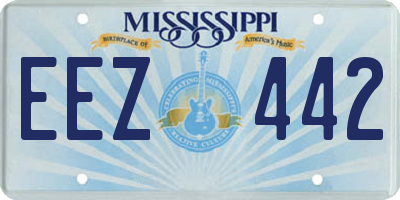 MS license plate EEZ442