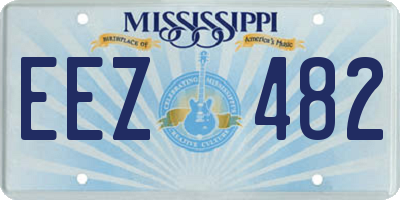 MS license plate EEZ482
