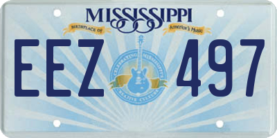 MS license plate EEZ497