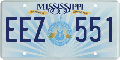 MS license plate EEZ551