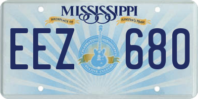 MS license plate EEZ680