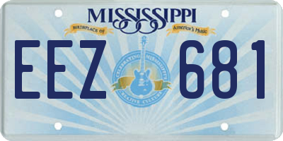 MS license plate EEZ681