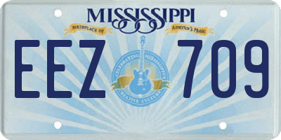 MS license plate EEZ709